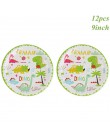 Taoup banery urodzinowe dinozaur Party Decor Baby Shower chłopcy dekoracje na imprezę urodzinową dla dzieci impreza w stylu Safa