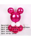 Minnie głowa myszki mickey foliowe pionowe balony helem kreskówka myszka miki balony dekoracje na imprezę urodzinową Baby Shower