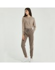 Wixra Women Casual aksamitne spodnie jesienne zimowe damskie grube wełniane spodnie odzież damska sznurowane długie spodnie