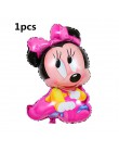 Minnie głowa myszki mickey foliowe pionowe balony helem kreskówka myszka miki balony dekoracje na imprezę urodzinową Baby Shower