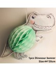 Taoup banery urodzinowe dinozaur Party Decor Baby Shower chłopcy dekoracje na imprezę urodzinową dla dzieci impreza w stylu Safa