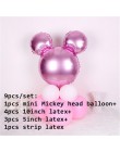 Minnie głowa myszki mickey foliowe pionowe balony helem kreskówka myszka miki balony dekoracje na imprezę urodzinową Baby Shower