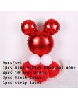Minnie głowa myszki mickey foliowe pionowe balony helem kreskówka myszka miki balony dekoracje na imprezę urodzinową Baby Shower