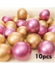 10 sztuk 5/10 cala chromowane metalowe lateksowe balony błyszczące metalowe Globos nadmuchiwany balon wypełniony helem dekoracja
