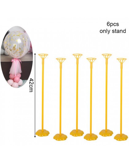 6 sztuk stół uchwyt na balon Centerpieces balony kolumna uchwyty do dekoracji ślubnych dla dzieci Birthday Party przybory dla ni