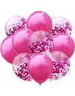 10 sztuk/partia Mix balony z konfetti w kolorze różowego złota dekoracja urodzinowa dla dzieci dorosłych metaliczny balon helem 