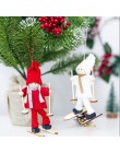 Ozdoby na choinkę śliczna lalka anioł dziewczyna narciarski wisiorek drewniany Navidad nowy rok ozdoby choinkowe świąteczny prez