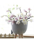 3D Silk Magnolia Branch sztuczne kwiaty wysokiej jakości sztuczny kwiat na ślub udekoruj dekoracje do domu dodatki na imprezę