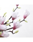 3D Silk Magnolia Branch sztuczne kwiaty wysokiej jakości sztuczny kwiat na ślub udekoruj dekoracje do domu dodatki na imprezę