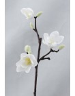 3D Silk Magnolia Branch sztuczne kwiaty wysokiej jakości sztuczny kwiat na ślub udekoruj dekoracje do domu dodatki na imprezę