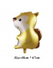 4 sztuk balony w kształcie zwierząt urodziny ślub las Party dekoracje, helu, balony, Fox jeż wiewiórka szopa Baby Shower