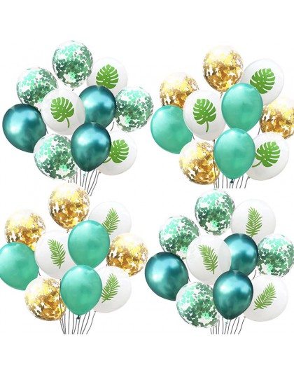 10 sztuk zielone balony dżungla dekoracje świąteczne balony dżungla urodziny balony metalowe balon tropikalna impreza tematyczna