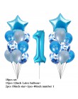 Pierwsze urodziny Baby Boy dziewczyna Party 1st dekoracja urodzinowa Banner, balony, 1 jednego roku życia Party wystrój Baby Sho