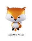 4 sztuk balony w kształcie zwierząt urodziny ślub las Party dekoracje, helu, balony, Fox jeż wiewiórka szopa Baby Shower