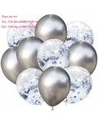 10 sztuk/partia 12 calowy błyszczący Metal lateksowy balon brokat konfetti balony dzieci artykuły na urodziny wesela metalowe ch