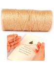 Naturalne 100M sznurek jutowy pasek z juty liny konopne nici na wesele pakowanie prezentów DIY Scrapbooking kwiaciarnie Craft