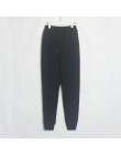 Wixra Women Casual aksamitne spodnie jesienne zimowe damskie grube wełniane spodnie odzież damska sznurowane długie spodnie