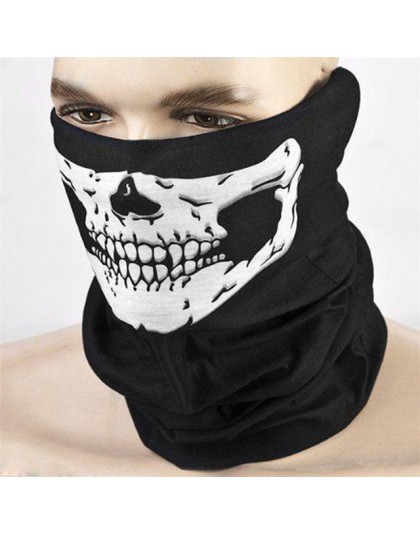 Maski na halloween festiwal czaszki maski szkielet akcesoria do motoru rower szyi cieplej duch dziecko szalik obroże O pierścień