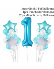 Pierwsze urodziny Baby Boy dziewczyna Party 1st dekoracja urodzinowa Banner, balony, 1 jednego roku życia Party wystrój Baby Sho