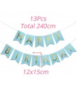 Pierwsze urodziny Baby Boy dziewczyna Party 1st dekoracja urodzinowa Banner, balony, 1 jednego roku życia Party wystrój Baby Sho