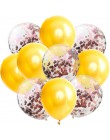 10 sztuk/partia Mix balony z konfetti w kolorze różowego złota dekoracja urodzinowa dla dzieci dorosłych metaliczny balon helem 