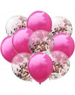 10 sztuk/partia Mix balony z konfetti w kolorze różowego złota dekoracja urodzinowa dla dzieci dorosłych metaliczny balon helem 