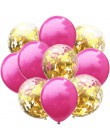 10 sztuk/partia Mix balony z konfetti w kolorze różowego złota dekoracja urodzinowa dla dzieci dorosłych metaliczny balon helem 