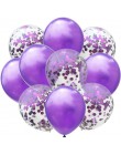10 sztuk/partia Mix balony z konfetti w kolorze różowego złota dekoracja urodzinowa dla dzieci dorosłych metaliczny balon helem 