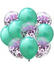 10 sztuk/partia Mix balony z konfetti w kolorze różowego złota dekoracja urodzinowa dla dzieci dorosłych metaliczny balon helem 