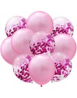 10 sztuk/partia Mix balony z konfetti w kolorze różowego złota dekoracja urodzinowa dla dzieci dorosłych metaliczny balon helem 