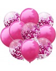10 sztuk/partia Mix balony z konfetti w kolorze różowego złota dekoracja urodzinowa dla dzieci dorosłych metaliczny balon helem 