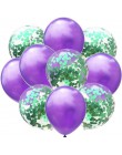 10 sztuk/partia Mix balony z konfetti w kolorze różowego złota dekoracja urodzinowa dla dzieci dorosłych metaliczny balon helem 
