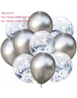 10 sztuk/partia 12 calowy błyszczący Metal lateksowy balon brokat konfetti balony dzieci artykuły na urodziny wesela metalowe ch
