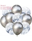10 sztuk/partia Mix balony z konfetti w kolorze różowego złota dekoracja urodzinowa dla dzieci dorosłych metaliczny balon helem 