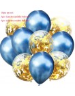 10 sztuk/partia Mix balony z konfetti w kolorze różowego złota dekoracja urodzinowa dla dzieci dorosłych metaliczny balon helem 