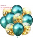 10 sztuk/partia Mix balony z konfetti w kolorze różowego złota dekoracja urodzinowa dla dzieci dorosłych metaliczny balon helem 