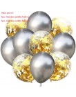 10 sztuk/partia Mix balony z konfetti w kolorze różowego złota dekoracja urodzinowa dla dzieci dorosłych metaliczny balon helem 