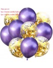 10 sztuk/partia Mix balony z konfetti w kolorze różowego złota dekoracja urodzinowa dla dzieci dorosłych metaliczny balon helem 