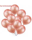 10 sztuk/partia Mix balony z konfetti w kolorze różowego złota dekoracja urodzinowa dla dzieci dorosłych metaliczny balon helem 