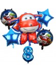 6 sztuk 3D super wings balon Jett balony super wings zabawki Birthday Party 32 cal liczba dekoracje dla dzieci zabawki zestaw ba