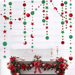 4M Twinkle Star papierowe w kształcie płatka śniegu girlandy wiszące ozdoby świąteczne dekoracje na dom nowy rok 2020 Noel Decor