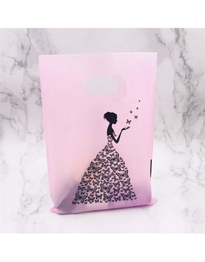 Więcej wzór biżuteria plastikowa torba z uchwytami 15x20cm prezent ślubny gruby butik prezent opakowania na zakupy plastikowa to