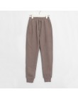 Wixra Women Casual aksamitne spodnie jesienne zimowe damskie grube wełniane spodnie odzież damska sznurowane długie spodnie