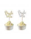 10pc złoty i srebrny brokat panna młoda być Cupcake wykaszarki wieczór panieński dekoracje ślubne wieczór panieński na przyjęcie