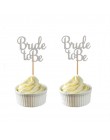 10pc złoty i srebrny brokat panna młoda być Cupcake wykaszarki wieczór panieński dekoracje ślubne wieczór panieński na przyjęcie