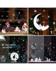 Bożonarodzeniowe naklejki na okno święty mikołaj Snowman Elk naklejki dekoracje na boże narodzenie dla domu Navidad 2019 szczęśl