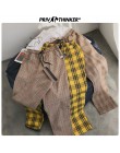 Privathinker Harajuku spodnie w kratę dla kobiet spodnie 2020 Streetwear kobieta Harem spodnie jesienne damskie spodnie na codzi