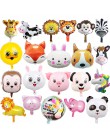1pc 18 cal balony foliowe z główką zwierzęcą mini Fox zabawki tygrys dekoracje na imprezę urodzinową dla dzieci piłki ręczne bab