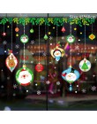 Bożonarodzeniowe naklejki na okno święty mikołaj Snowman Elk naklejki dekoracje na boże narodzenie dla domu Navidad 2019 szczęśl