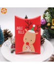 1 zestaw Deer & Santa Claus Merry cukierki bożonarodzeniowe na prezent pudełka pudełka opakowania dla gości torba na prezenty Ch